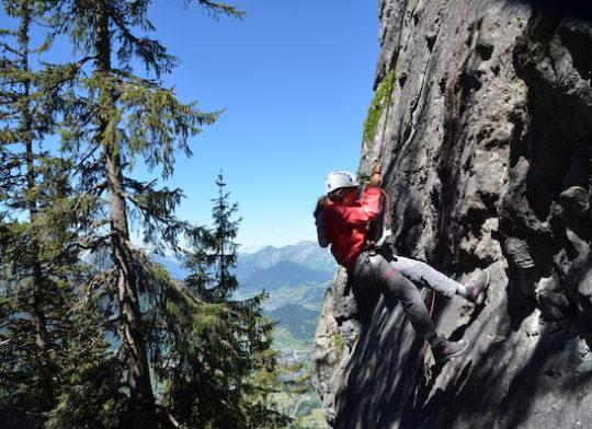 rock climbing view