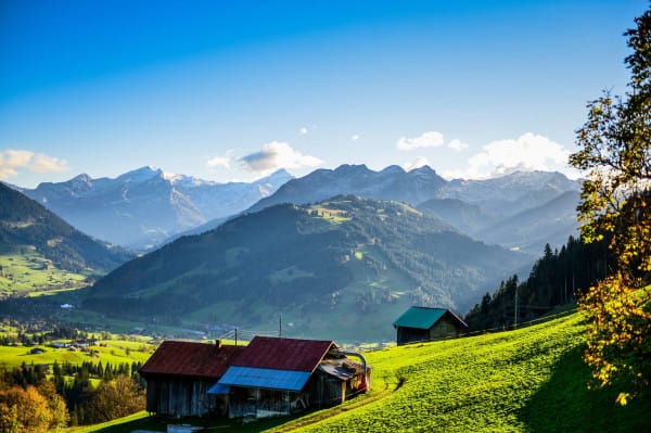 gstaad view of mountains