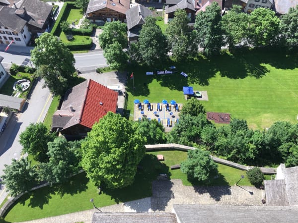 top school and playground view